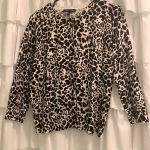 Cable & Gauge animal print cardigan